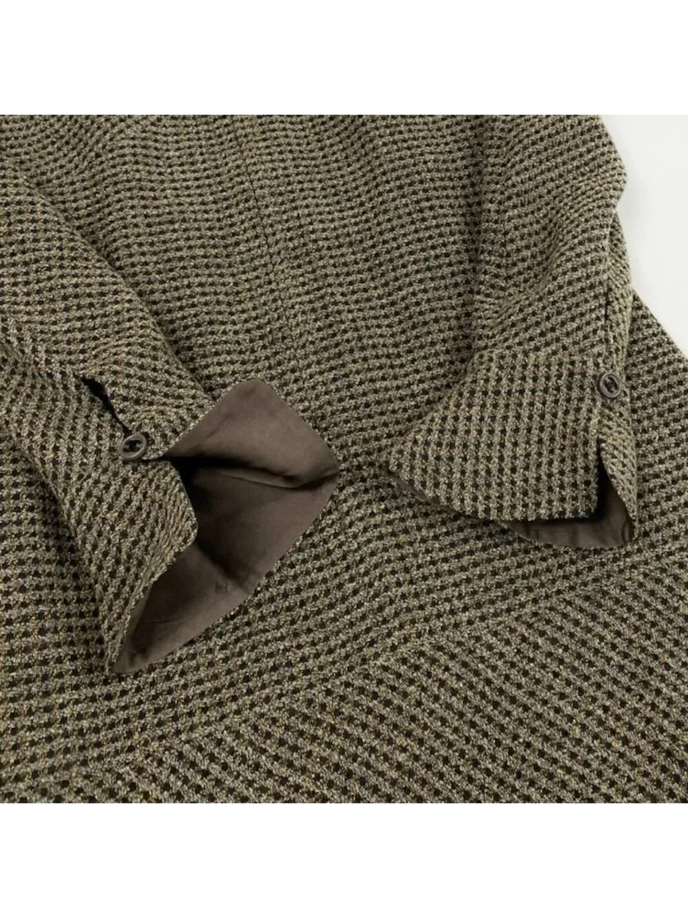Chanel Front Zip Tweed Dress CC Logo Brown Black Wool Lycra